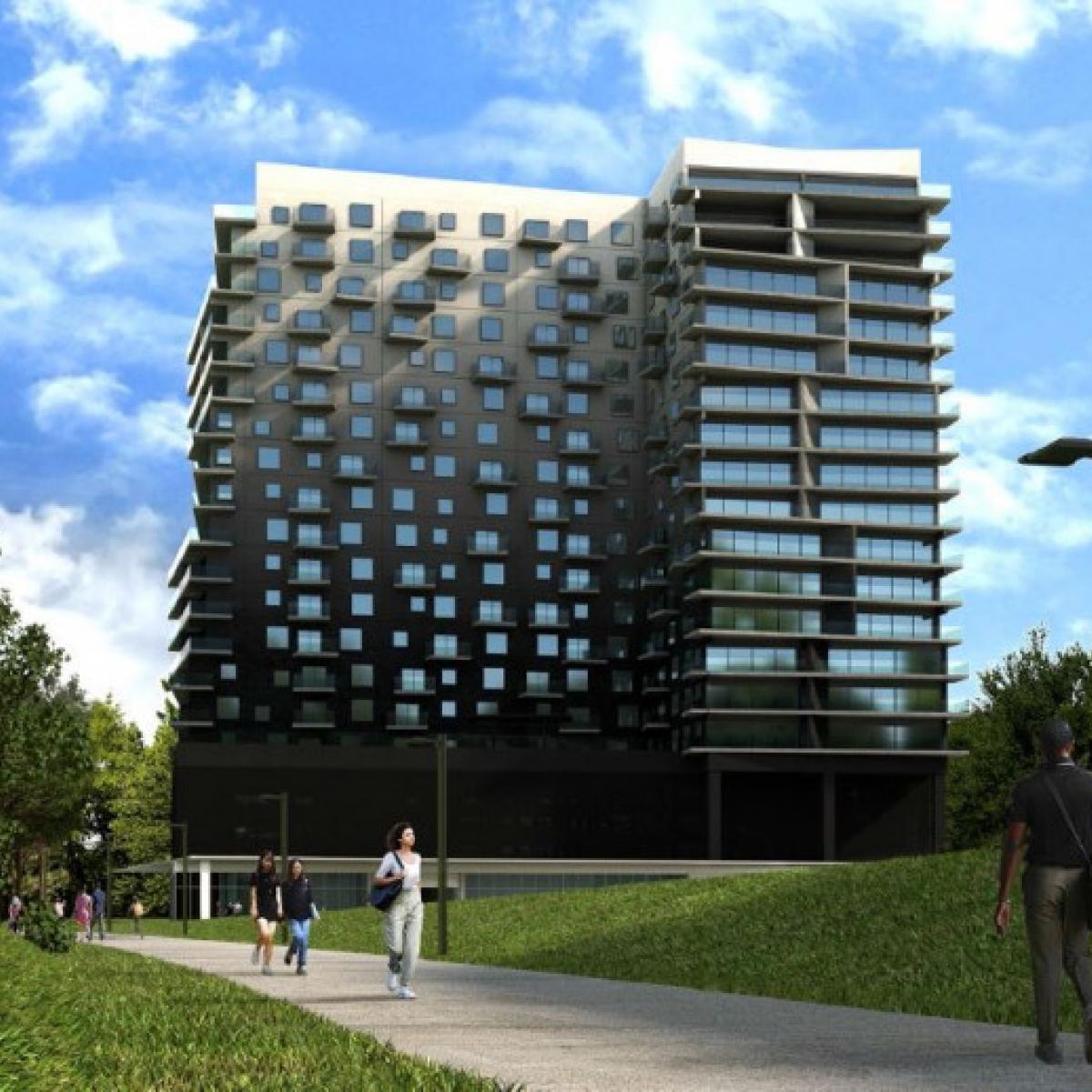 High-rise apartment, retail building pitched for Bankhead | Urbanize 